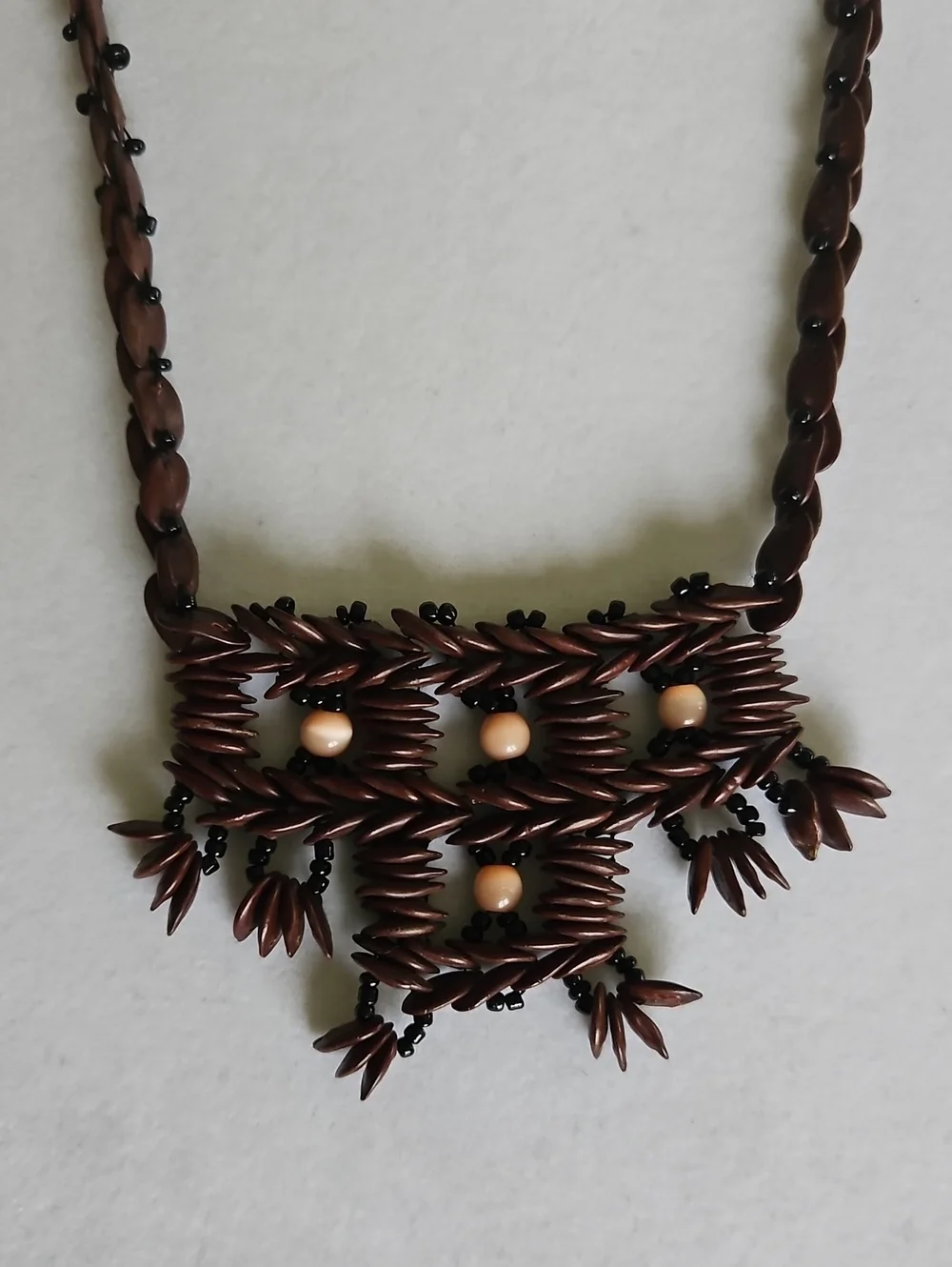 Vintage Hawaiian Koa Seed Necklace